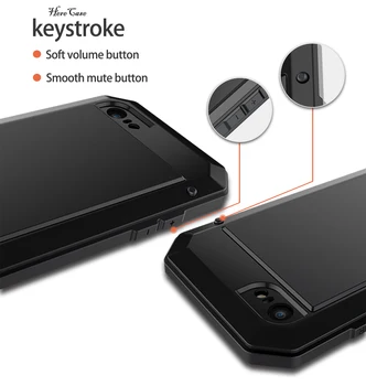 Sunkiųjų Apsaugos Doom Metalo Šarvai Aliumininiai Telefono dėklas skirtas iPhone 6 6S 7 8 Plus X 12 11 5S SE 5C Dulkėms atsparus smūgiams Dangtis