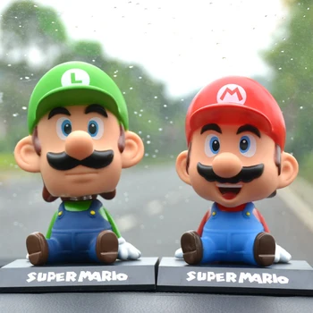 Super Mario o 'Maleo Brolis Purtyti Galva Lėlės, Automobilių Reikmenys, Interjero Auto Accessories Namų Dekoracijas Stalas mobiliųjų Telefonų Mount