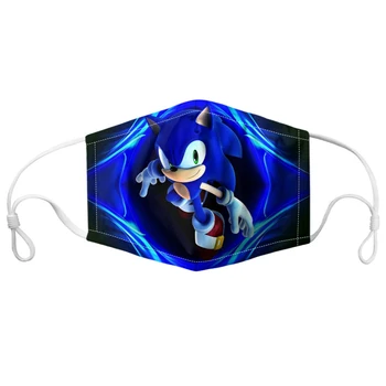 Super Sonic The Hedgehog Kaukė Vėjo Aprodund Dulkėms Skalbti Animacinių Filmų Kaukė Vaikams, Suaugusiems, Cosplay Kostiumų Filtras Berniukas Kaukė
