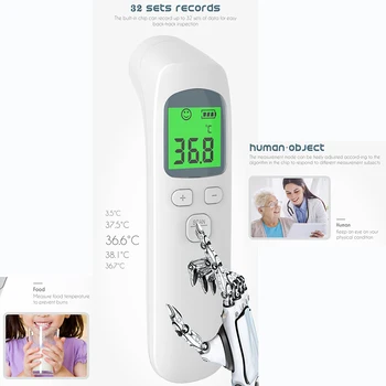 Sveikatos Piršto Oximeter bandymo SP02 PR PI Kraujo deguonies įsotinimo širdies ritmo Kaktos termometras Infraraudonųjų spindulių ausies karščiavimas