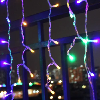 SWT 220v Gatvės Kalėdinė Girlianda LED Užuolaidų Varveklis String Žibintai Ašaros po 0,4-0,6 m, Sodas, Lauko Dekoratyvinis Atostogų Šviesos