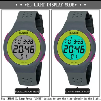SYNOKE Multi-Funkcija vyrų sporto laikrodžiai 50M atsparumas Vandeniui Žiūrėti LED Skaitmeninis Dvigubo Veiksmų Elektroninių Žiūrėti Masculino curren žiūrėti