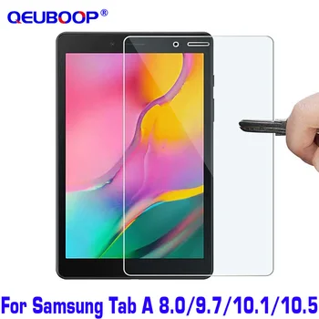 Tabletę Screen Protector For Samsung Galaxy Tab 8.0 9.7 10.1 10.5 colio Grūdintas stiklas Kino T290 T295 T590 T510 už p200 T380 T580