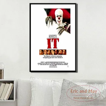 TAI Filmas Stephen King Siaubo Filmas Kino Žvaigždė Meno Tapybos Derliaus Drobės Plakatas Sienos, Namų Dekoro