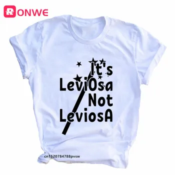 Tai Leviosa Ne LeviosA Moterų Spausdinti Balta Juokinga T-shirt Mergina 90S Harajuku Viršūnes Tees Moterų Vasaros Drabužių,Lašas Laivas