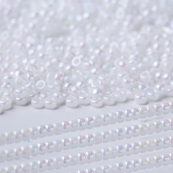Taidian 2mm white pearl ab Japonijos Karoliukai Miyuki apvalių karoliukų, Rankų darbo Apyrankės, 10 gramų per daug 950 vienetų
