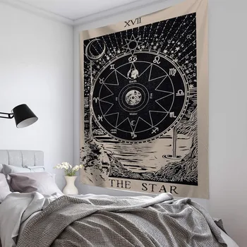 Taro gobelenas sienos kabo miegamojo sienos apdaila kabinti medžiaga astrologija būrimą lova padengti 95*73cm
