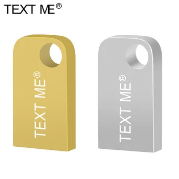 TEKSTAS MAN Metalo USB Flash Drive 32GB Pen Drive 64GB Pen Drive 16GB 8GB 4GB Flash USB 2.0 USB key Memory Stick Klavišą Logotipą