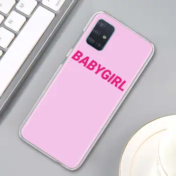 Telefono dėklas Samsung Galaxy A50 A70 A51 A71 A31 A41 A10 A11 A20 A30 A40 A91 Hard Cover Babe babygirl medaus eilutės Teksto meno