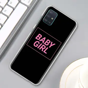 Telefono dėklas Samsung Galaxy A50 A70 A51 A71 A31 A41 A10 A11 A20 A30 A40 A91 Hard Cover Babe babygirl medaus eilutės Teksto meno
