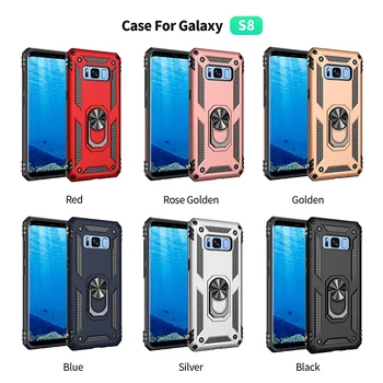 Telefono dėklas Samsung Galaxy S7 S8 S9 S10 S10E S20 20 Pastaba 10 9 8 Pro Plus Ultra Lite 5G Šarvai Anti-rudenį Automobilio Savininkas Žiedas Dangtelis
