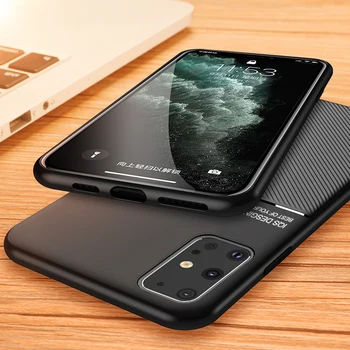 Telefono dėklas Samsung S21 Ultra Atveju S21 Plius Padengti Magnetinio Moire Odos TPU Silikono Rėmo Atveju 