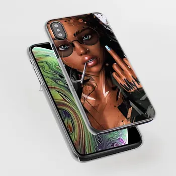 Telefono dėklas skirtas Apple iPhone 11 Pro Max X XR XS MAX 6 6s 7 8 Plius 5 5s SE Hard Cover Coque Karšto Seksualus Rankovių Tatuiruotės Mergina