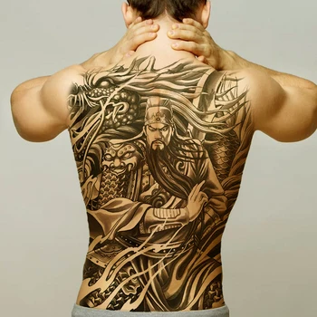 Tempoary tatuiruotės padengti randai dideli tatuiruotė lipdukas vandeniui laikiną kūno tatuiruotės atgal mens berniukai seksualus lipdukai ugnies drakonas