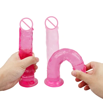Tikroviškas Penis Didžiulis Dildo siurbtukas Analinis Penis Klitorio Stimuliatorius Želė Penis Sekso Žaislai Moterims, Moteriška Masturbator