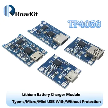 Tipas-c/Micro/Mini USB 5V 1A 18650 TP4056 Ličio Baterija, Kroviklio Modulis Įkrovimo Lenta Su Apsauga, Dvigubas Funkcijas 1A Li-ion