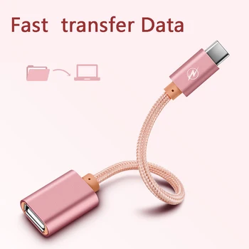 Tipas-C su USB kabeliu 2.0 OTG Host adapteris Su USB Maitinimo mobiliojo Telefono, Planšetinio KOMPIUTERIO arba mobiliojo telefono išorės U diskų skaitytuvo kabelis