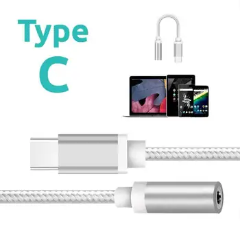 Tipas-C USB Adapterį Ausinių mobiliųjų Telefonų 3.5 mm Ausinių Ausinių Lizdo, Garso Samsung HuaweiCable Adapteris USB-C-3.5 mm