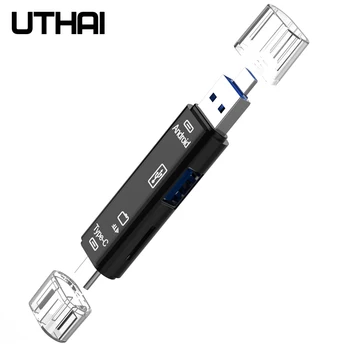 Tipas C&micro usb ir USB 3 In 1 OTG Kortelių Skaitytuvas Didelės spartos Universalus OTG TF/USB, Android Kompiuteris Plėtinio Antraštės
