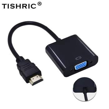 TISHRIC HDMI į VGA Kabelis Vyrų ir Moterų Adapteris, Vaizdo Keitiklis 1080P Skaitmeninio į Analoginį HDMI2VGA Už kompiuterį/PC