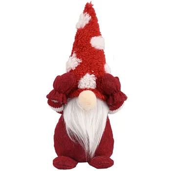TK1 neaustinis audinys Santa Claus Sniego Elf Kalėdų Papuošalai Beveidis Lėlės Pliušinis Lėlės Šalies Dekoracija Namuose Naujųjų Metų