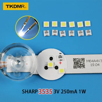 TKDMR 50pcs AŠTRIŲ High Power LED Backlight 2W 3535 3V 6 V šaltai balta 135LM TV Taikymas Nemokamas pristatymas kai kuriose šalyse