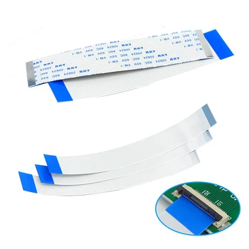 TKDRM Plokščias lankstus kabelis FFC FPC LCD cable AWM 20624 80C 60V VW-1 FFC-0,5 MM, 1 MM 4pin Jungtis mėlyna 50-300MM laido jungtis