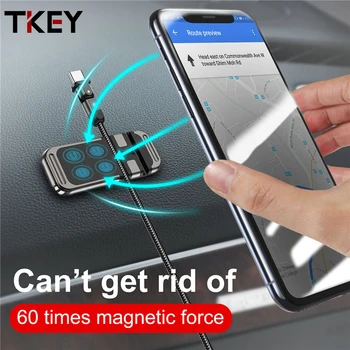 Tkey Magnetinio Automobilių Mount Telefono Laikiklis, Universalus Telefono Stovas Xiaomi redmi mi 9 pro Vielos įrašą Dashboad Magnetinis laikiklis Automobilių