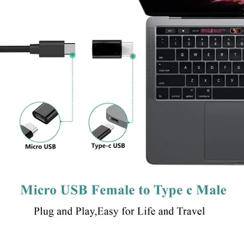 Tongdaytech Universalus C Tipo Adapteris Male Micro USB Female USB C OTG Support Duomenų Sinchronizavimo Adaptador 