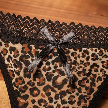 Top Leopard Nėriniai Moterų Kelnaitės Mados G-string Sexy Thong Aukštos Kokybės Moterų Underpant Žemas Augimas Thong apatinis Trikotažas moterims