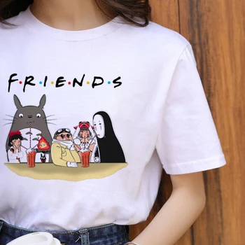 Totoro Harajuku Ullzang Marškinėliai Moterims 