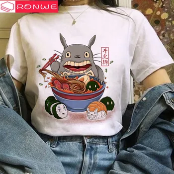 Totoro Studio Ghibli Harajuku Kawaii Marškinėliai Moterims Ullzang Hayao Miyazaki Marškinėlius Juokingas Animacinių filmų T-shirt Mielas Anime Top Tee Moteris