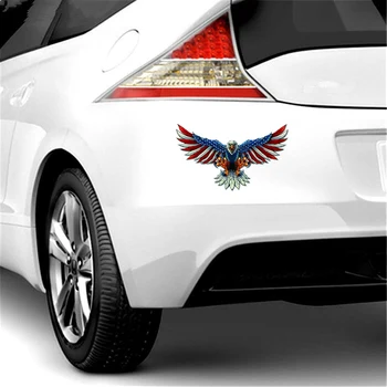 Tri Mishki WCS758 11.5*19cm 14*23cm, amerikos vėliava plikas erelis automobilių lipdukas PVC coloful Lipdukai Motociklų Aksesuarų lipdukas