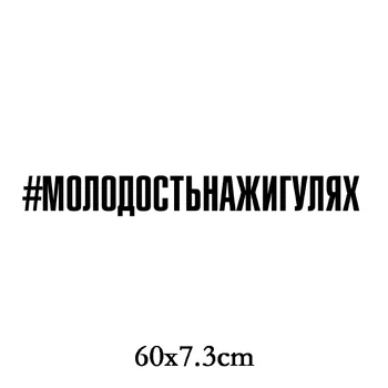 Trys Ratels TZ-1887# 60x7.3cm #molodost'nazhigulyay automobilių lipdukas juokingi automobilių lipdukai stilius nuimamas decal