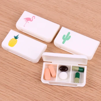 Trys Tinklo Kameros Kelionės Tablečių Dėžutė Organizatorius Tablet Medicina Saugojimo Balionėlis Skaldymo Tabletes Atveju Sveikatos Priežiūros