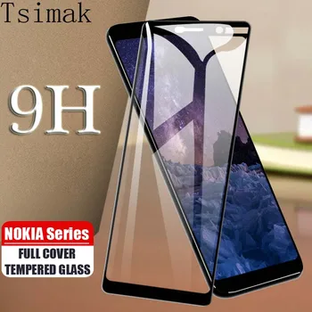 Tsimak Grūdintas Stiklas Nokia 2 3 5 6 8 7 Plius 2.1 3.1 5.1 6.1 7.1 X3 X5 X6 X7 2018 Screen Protector, Pilnas Draudimas Stiklo Plėvelės