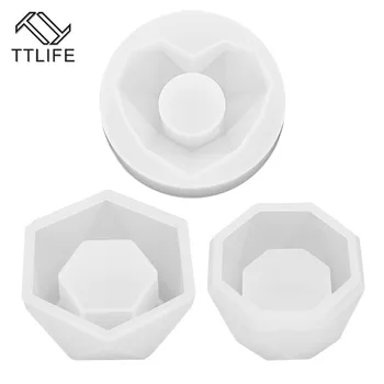 TTLIFE Diamond Geometrinės Formos Silikono Formos Sultingi Augalų, Gėlių Vazonas 