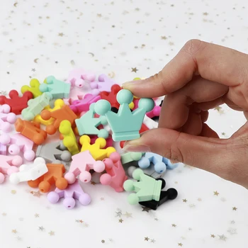 TYRY.HU 5pc/daug Mini Karūna Silikono Prarasti Granulių maistinė Kūdikių Chewable Kramtyti Žaislus Priedai 