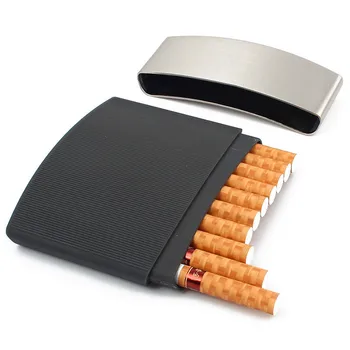 Ultra-plonas 10 pakelių Cigarečių Dėžutė Vyrams, Vandeniui ir Slėgiui atspariu Nešiojamų Metalo Cigarečių Atveju Cigarečių Priedai