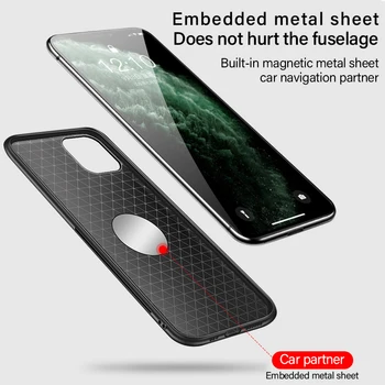 Ultra-plonas Audinys, Tekstūra Magnetinis Laikiklis Telefono dėklas Skirtas iPhone 11 Pro SE Xsmax XS XR X 8 7 6 s Plius Luxuy Silikono Medžiaga Padengti