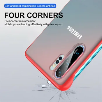Ultra Plonas Frameless Aišku, Sunku Žiedas Case Cover For Samsung Note 10 8 9 S8 S9 S10 S20 Plius S10E A10 A30 A50 A60 A70 A71 A51