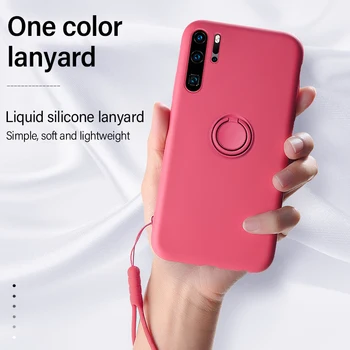 Ultra-plonas Silikono Magnetinis Laikiklis Telefoną Atveju Huawei P40 30 P20 Lite Mate 30 20 Pro Garbė Stovėti Piršto Žiedo Laikiklio Dangtelį