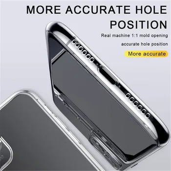 Ultra Plonas Skaidrus, Telefono dėklas Skirtas iPhone 12 Mini Pro 11 XS Max X XR 8 7 Plus SE 2 2020 Silikono Minkštos TPU Aišku, galinis Dangtelis