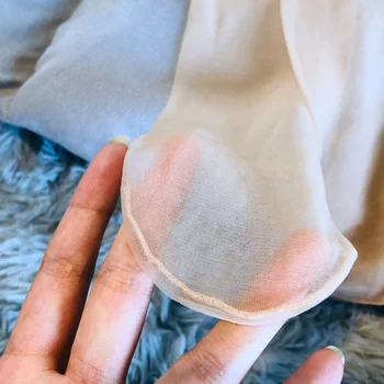 Ultra plonos kojinės 5 poros skaidri juoda seksuali Smėlio spalvos