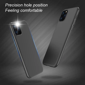 Ultra Slim Telefono dėklas skirtas iPhone 11 12 Pro X XR XS Max Atvejais, Matinis TPU Atgal Korpuso Dangtelis, skirtas 