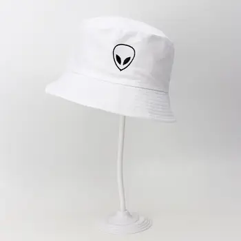 Unisex Išsiuvinėti Svetimų Sulankstomas Kibiras Skrybėlę Moterų Paplūdimio Saulės Skrybėlę Streetwear Žvejys Bžūp Vyrų kibiro kepurę sombrero cubo hombre