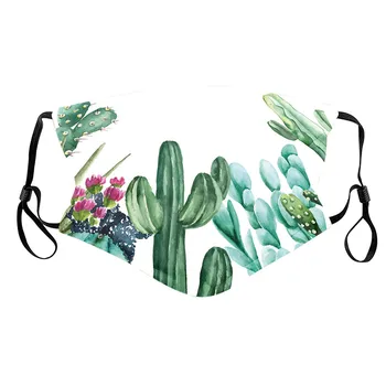 Unisex Kaktusas gėlių spausdinti Reguliuojamas apsauga nuo dulkių Lauko Burną, Kaukės, Vėjo Ausies Kilpos Skalbti Daugkartinių Veido Kaukės Lašas Laivas