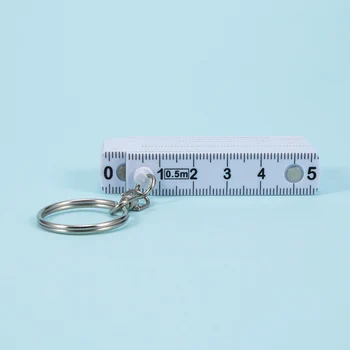 Unisex Kūrybinis Dizainas Naujas Key Chain Plastiko Kartus Valdovas Juosta Priemonė Dailidė Matavimo Įrankis 50cm Matavimo Priemonė, Raktų Žiedas