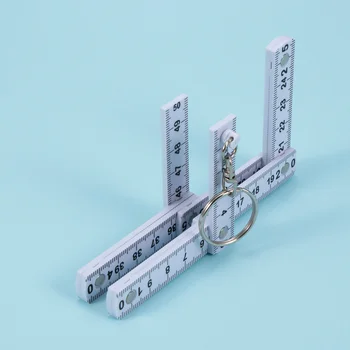 Unisex Kūrybinis Dizainas Naujas Key Chain Plastiko Kartus Valdovas Juosta Priemonė Dailidė Matavimo Įrankis 50cm Matavimo Priemonė, Raktų Žiedas
