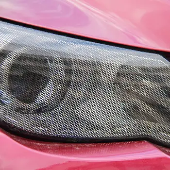 Universalus 30x100CM PVC Perforuotas Akių Tuščiaviduriai Kino Automobilio priekinis žibintas užpakalinis žibintas Automobilių Optikos Automobilių Šviesos lipdukas